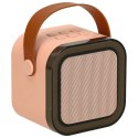 Zestaw do karaoke głośnik Bluetooth mikrofon USB LED różowy