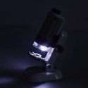 Mikroskop kieszonkowy szkolny edukacyjny naukowy mini LED akcesoria