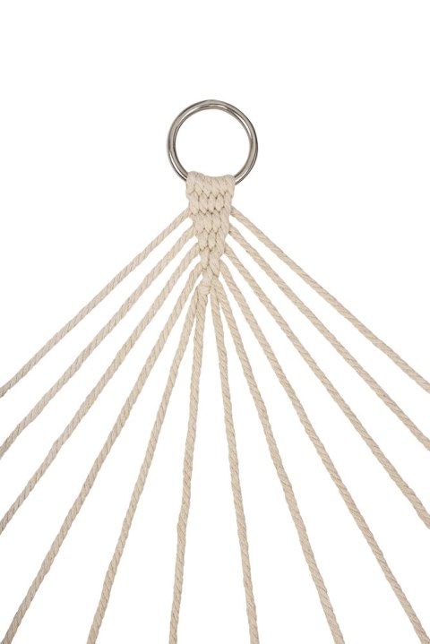 Hamak ogrodowy brazylijski boho siatka frędzle 200cm 150kg Ecru