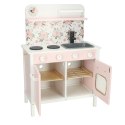 Kuchnia dla dzieci drewniana MDF LULILO FLORA akcesoria różowa 82cm