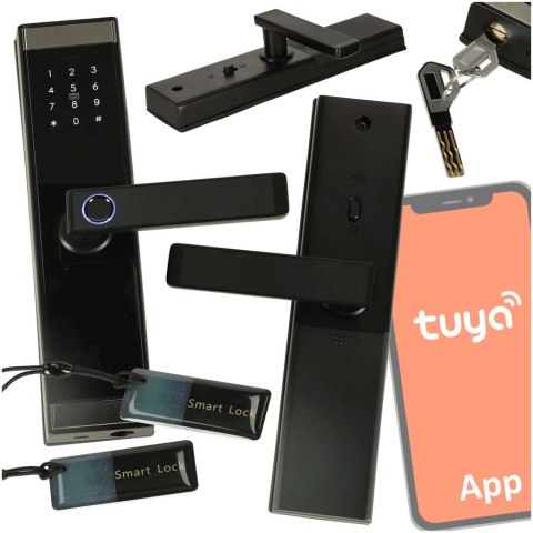 Zamek elektroniczny do drzwi SMART klamka inteligentna na kod odcisk palca bluetooth