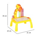 Projektor rzutnik stolik stół do rysowania żyrafa żółta
