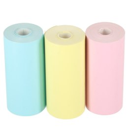 Rolki termiczne papier do drukarki aparatu 5,7cm x 3m 3 sztuki kolorowe