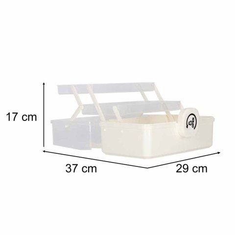 Organizer na leki pojemnik pudełko kasetka apteczka duży XL na zamek skrzynka 29x19x15,5 cm