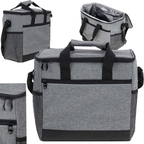 Torba termiczna na lunch jedzenie śniadaniowa izolacyjna 16L szara