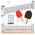 Zestaw do tenisa stołowego paletki + siatka do ping ponga rozsuwana