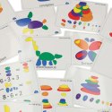 Kamyki kreatywne kolorowe układanka montessori 65 el.