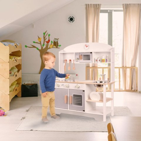 Kuchnia dla dzieci drewniana MDF MODERN CLASSIC akcesoria 82cm