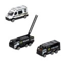 Transporter samolot + 3 auta policja