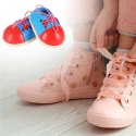 Buty drewniane do nauki sznurowania wiązania sznurowadeł 2 sztuki