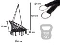 Huśtawka LUARO fotel bocianie gniazdo czarne 80cm 150kg
