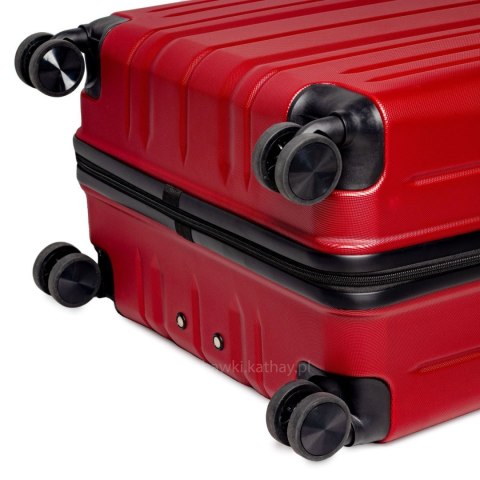 Zestaw podróżnych walizek XXL bordo 3w1 ABS zamek szyfrowy + waga bagażowa gratis