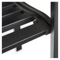Ławka ogrodowa z oparciem, parkowa, metalowa z PCV, 118 x 50 x 75cm czarna LAW01