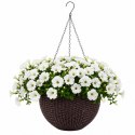 Doniczka wisząca brązowa duża Rattan Design 26 cm ROS10BR