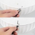 Doniczka wisząca szara duża Rattan Design 26 cm ROS10GRAF