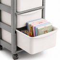 Plastikowy regał na kółkach szafka szuflady szafa 54,7x 33,5 x 24,5cm SZ56