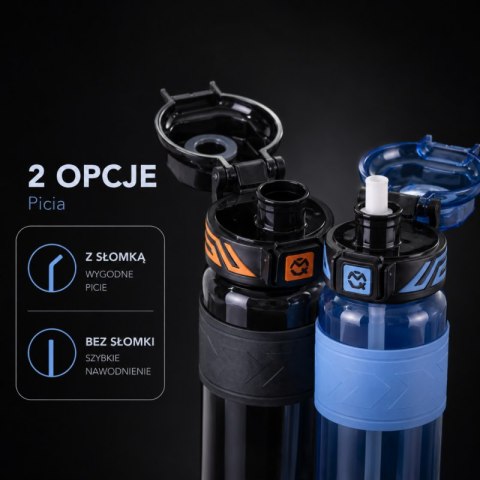 Butelka na wodę, sportowy bidon z miarką 680ML czarny BD64CZ