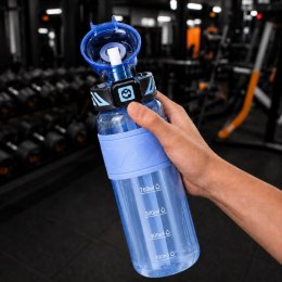 Butelka na wodę, sportowy bidon z miarką 680ML niebieski BD64N