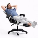 Fotel gamingowy obrotowy z podnóżkiem EC GAMING masażer KO24B