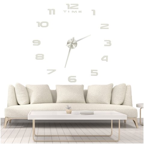 Zegar ścienny naklejany na ścianę 3D lustrzany DIY duży nowoczesny 80-120cm XL
