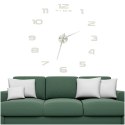 Zegar ścienny naklejany na ścianę 3D lustrzany DIY duży nowoczesny 80-120cm XL