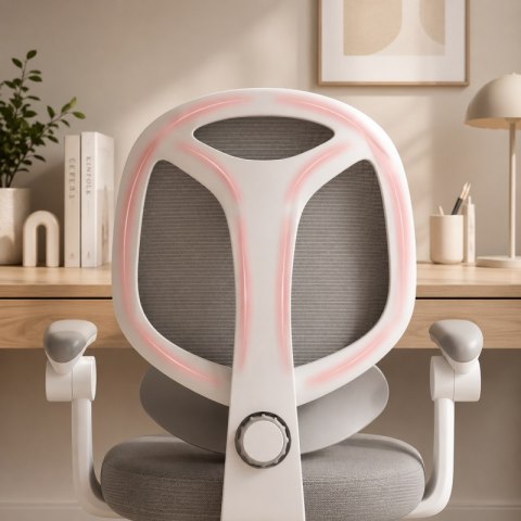 Fotel gamingowy, obrotowy do biurka dziecięcego KIDS GRAY KO53SZ
