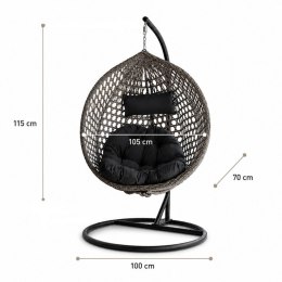 Fotel wiszący huśtawka kokon z poduszkami, pakowany w karton KR27BOX