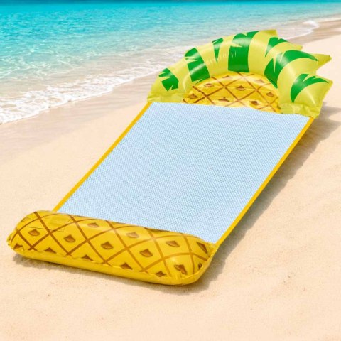 Materac dmuchany plażowy hamak wodny leżak fotel krzesło do pływania basenu ananas