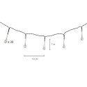 Lampki solarne ogrodowe sople 6,5m 30LED zimny bia