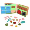 Książeczka sensoryczna edukacyjna filcowa 3D manipulacyjna ruchome elementy dom