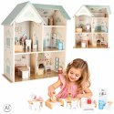 Domek dla lalek drewniany LULILO mebelki figurki 56cm miętowy