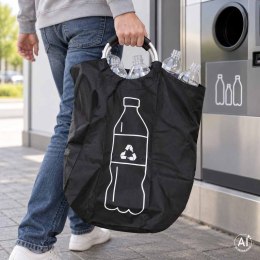 Kosz torba na butelki zwrotne kaucyjne segregacja śmieci recykling