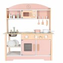 Kuchnia dla dzieci drewniana MDF MODERN CLASSIC akcesoria 82cm różowa