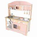 Kuchnia dla dzieci drewniana MDF MODERN CLASSIC akcesoria 82cm różowa