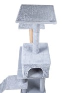 Drapak dla kota legowisko wieża domek schodki 4 poziomy szary