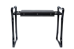 Klęcznik składany ogrodowy z 2 torbami na narzędzia 4w1 czarny