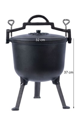 Kociołek myśliwski żeliwny garnek węgierski na ognisko grill 10l