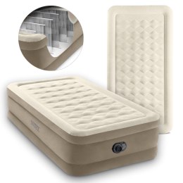 Materac dmuchany jednoosobowy łóżko do spania pompka 230V INTEX 64426 ND