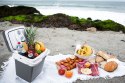 Przenośna lodówka turystyczna USB 29l grafitowa z wyświetlaczem + wkład gratis