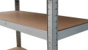 Regał magazynowy metalowy 2w1, 5 półek 150x75x30 cm