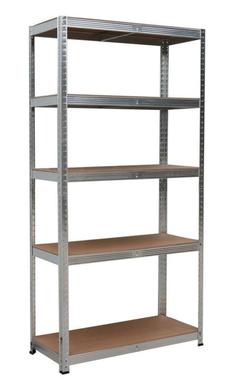 Regał magazynowy metalowy 2w1, 5 półek 150x75x30 cm