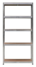 Regał magazynowy metalowy 2w1, 5 półek 150x75x30 cm