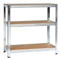 Regał magazynowy metalowy 2w1, 5 półek 150x75x30 cm