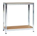 Regał magazynowy metalowy 2w1, 5 półek 150x75x30 cm