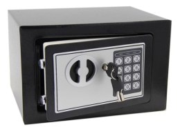 Sejf domowy z zamkiem elektronicznym na kluczyk lub kod 23x17x17 cm