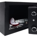 Sejf domowy z zamkiem elektronicznym na kluczyk lub kod 23x17x17 cm