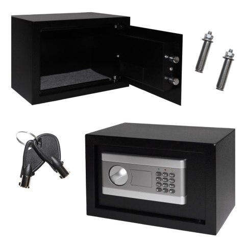 Sejf domowy z zamkiem elektronicznym na kluczyk lub kod XL 31x20x20 cm