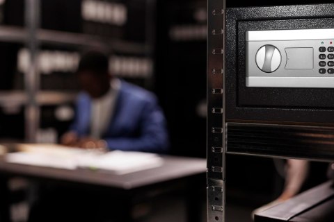 Sejf domowy z zamkiem elektronicznym na kluczyk lub kod XL 31x20x20 cm