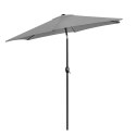 Składany parasol ogrodowy balkonowy regulowany 210 cm grafitowy