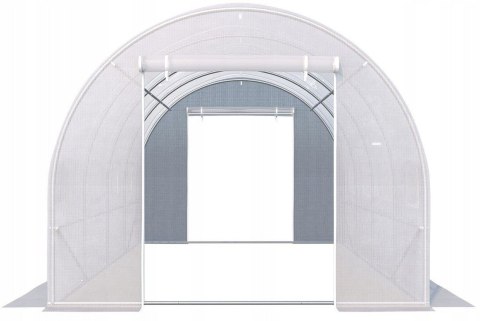 Tunel ogrodowy foliowy biały szklarnia folia 4x2x2m 8m² 2 wejścia śr. rurek 25 mm